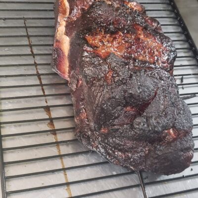 Pork shoulder with Dr Bourbon Ghost Pepper Sauce